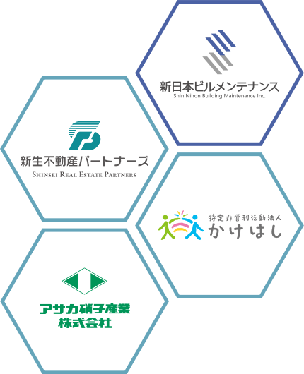 当グループ（株式会社新生不動産パートナーズ、株式会社RCS、株式会社新生ビジネスパートナーズ、株式会社アサカ硝子産業株式会社、特定非営利法人かけはし）